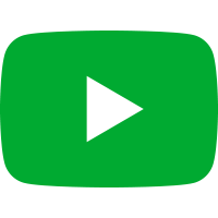 youtube logo in green to match the brand color of foodbeeper